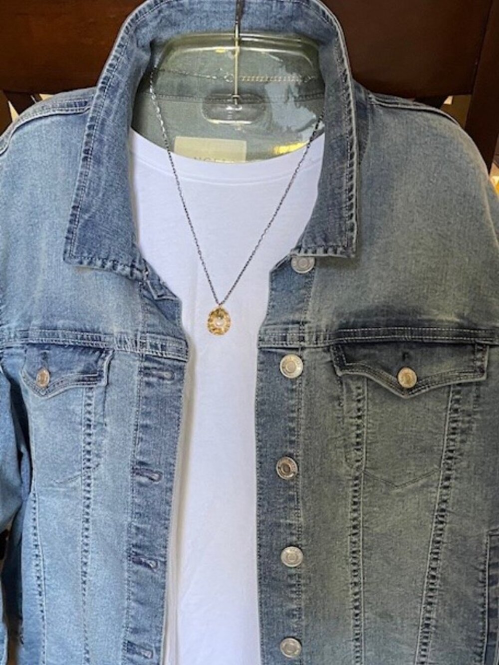 Angels Forever Yang Denim Jacket Stretch Women’s XLarge - Picture 3 of 6